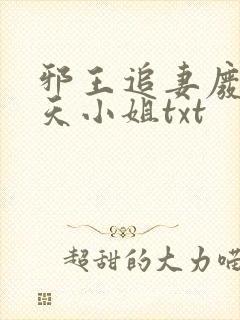 邪王追妻废材逆天小姐txt