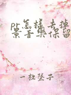 pr怎样去掉背景音乐保留人声