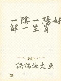 一阴一阳好发财解一生肖