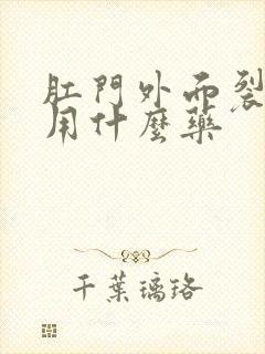 肛门外面裂口子用什么药