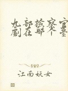 九部检察官电视剧在哪个台播出