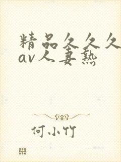 精品久久久久久av人妻热