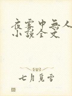 夜雾中无人爱我小说全文