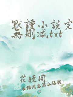 默读小说完整版无删减txt