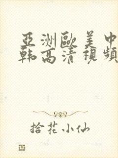 亚洲欧美中文日韩高清视频区