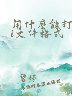 用什么能打开ai文件格式