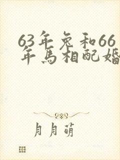 63年兔和66年马相配婚姻如何