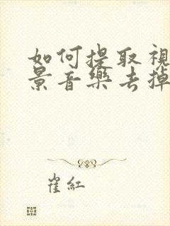 如何提取视频背景音乐去掉人声