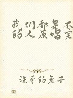 我们都是不容易的人原唱完整版