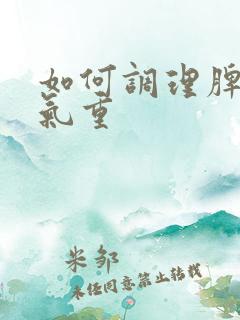 如何调理脾胃湿气重