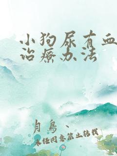 小狗尿有血常见治疗办法