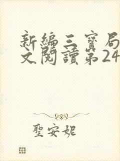 新编三宝局长全文阅读第24章