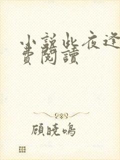 小说此夜逢君免费阅读