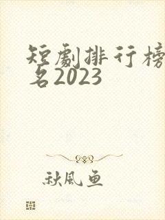 短剧排行榜前十名2023