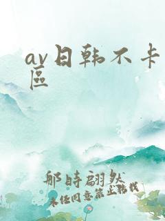 av日韩不卡一区