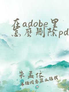 在adobe里怎么删除pdf空白页