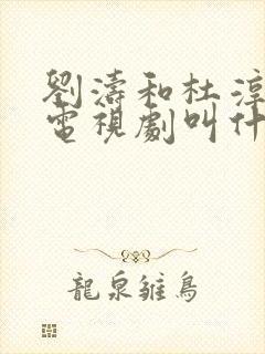 刘涛和杜淳演的电视剧叫什么名字