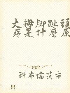大拇脚趾头关节疼是什么原因