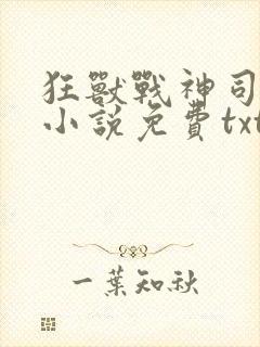 狂兽战神司空靖小说免费txt