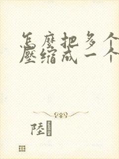 怎么把多个文件压缩成一个压缩包