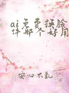 ai免费换脸软件哪个好用