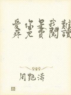 爱你是我难言的疼免费阅读