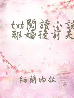 txt阅读小说离婚后前夫哭着求复婚