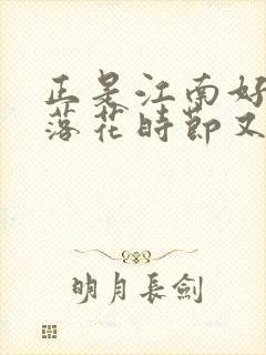正是江南好风景落花时节又逢君表达什么情感