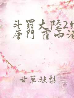 斗罗大陆2绝世唐门 霍雨浩