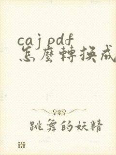caj pdf怎么转换成word