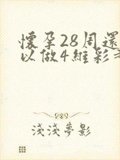 怀孕28周还可以做4维彩超吗