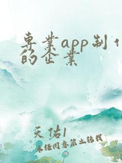 专业app制作的企业