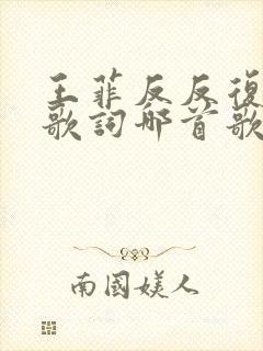 王菲反反复复的歌词哪首歌