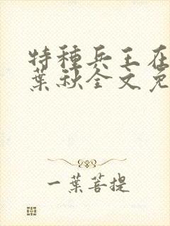 特种兵王在山村叶秋全文免费阅读