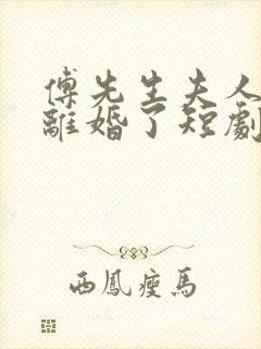 傅先生夫人又闹离婚了短剧免费观看