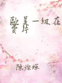 欧美—级在线免费片