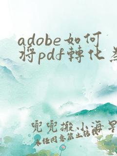adobe如何将pdf转化为word