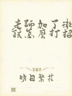 老师加了微信应该怎么打招呼