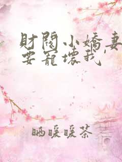 财阀小娇妻叔你要宠坏我'