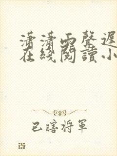 潇潇雨声迟全文在线阅读小说