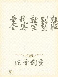 爱我就别想太多全集完整版