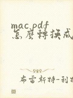 mac pdf怎么转换成word