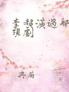 李超演过哪些电视剧