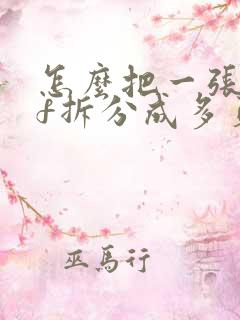 怎么把一张pdf拆分成多页打印