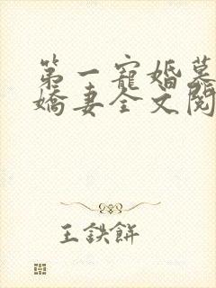 第一宠婚慕少的娇妻全文阅读