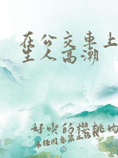 在公交车上被陌生人高潮