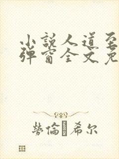 小说人道至尊无弹窗全文免费阅读