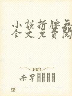 小说折腰无弹窗全文免费阅读