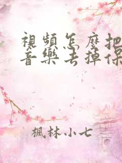 视频怎么把背景音乐去掉保留人声
