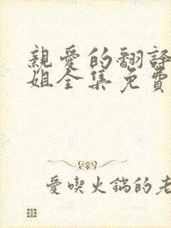 亲爱的翻译官小姐全集免费观看